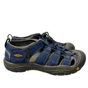 Keen Newport H2 Sandals Youth Boy 2 Blue Fisherman Hiking Trail Closed Toe Shoes